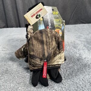 Heat Factory Heated Pop-Top Mittens Mossy Oak Camo Gloves Winter Hunting NEW